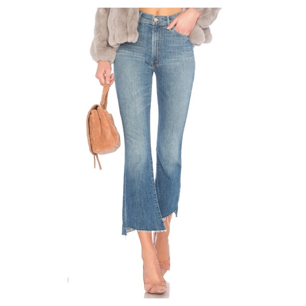 Mother Denim The Hustler Two Step Ankle Fray Jean Size 26 Jumping Off Swings